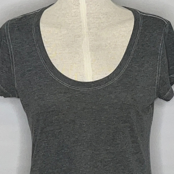 Make + Model Gray Scoop Neck Short Sleeve Tee Shirt Dress - Size Small - Picture 2 of 6